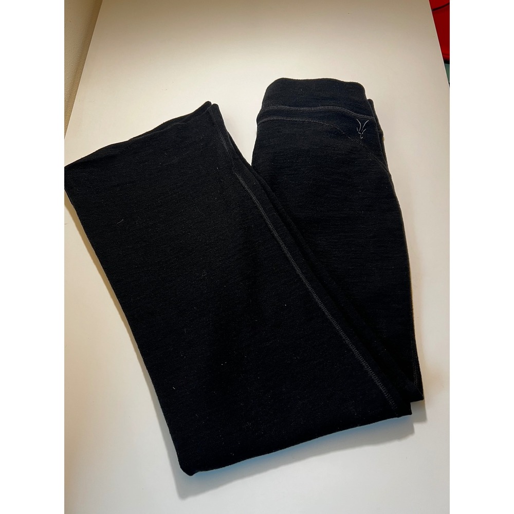 Ibex Womens Izzi Boot Flare Pants S Black Merino Wool Flare Wide Leg